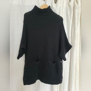 J crew black size small Turtleneck pancho